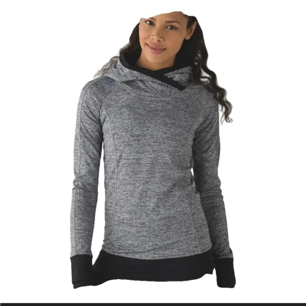 Lululemon - Think Fast Hoodie in Space Dye Camo Black Dark Slate